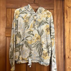 Tropical cropped hoodie